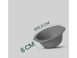 Discount ProHome Kunststoff Schüssel BPA Frei 1,55 x 6 cm Grau 16er Pack