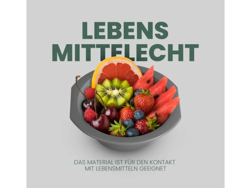 Discount ProHome Kunststoff Schüssel BPA Frei 1,55 x 6 cm Grau 16er Pack