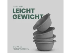 Discount ProHome Kunststoff Schüssel BPA Frei 1,55 x 6 cm Grau 16er Pack