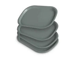 Discount ProHome Kunststoff Tablett BPA Frei 377 x 277 cm Grün 4er Pack