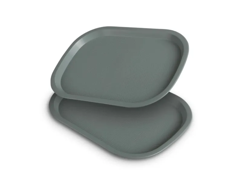 Discount ProHome Kunststoff Tablett BPA Frei 377 x 277 cm Grün 2er Pack