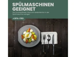 ProHome Kunststoff Teller BPA Frei Ø23 cm Grau 8er Pack