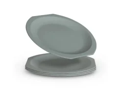 ProHome Kunststoff Teller BPA Frei Ø23 cm Grün 4er Pack< Geschirr