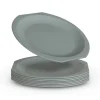 ProHome Geschirr<Kunststoff Teller BPA Frei Ø23 cm Grün 8er Pack