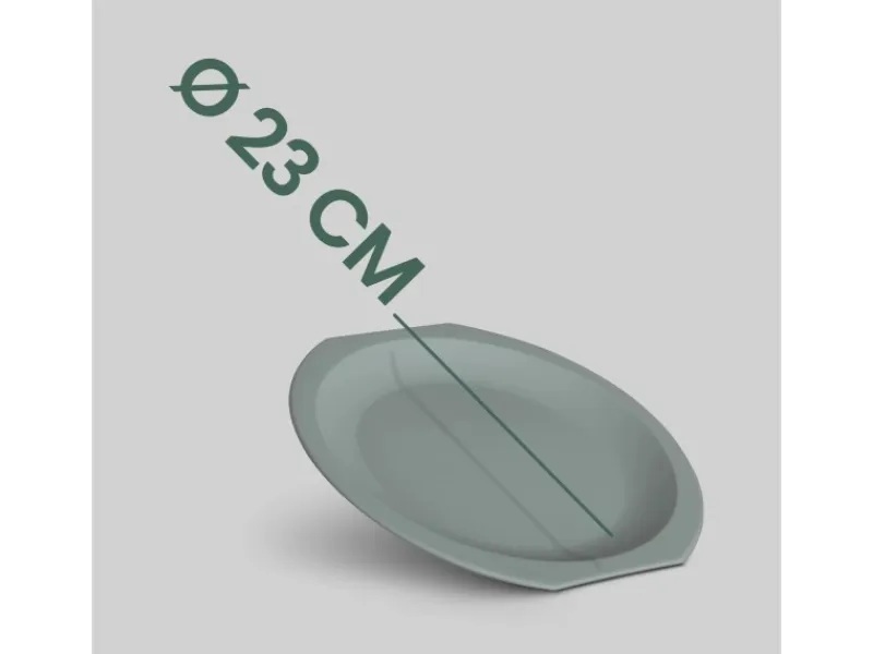 ProHome Geschirr<Kunststoff Teller BPA Frei Ø23 cm Grün 8er Pack