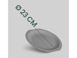 ProHome Kunststoff Teller BPA Frei Ø23 cm Grau 16er Pack< Geschirr