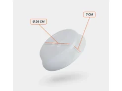ProHome Geschirr<Mikrowellenabdeckhaube Transparent 26 x 7 cm