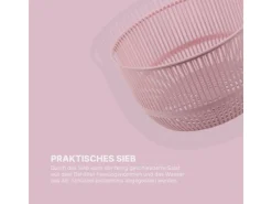 ProHome Pfannen|Vorratsbehälter<Salatschleuder 4 Liter Ø25 cm Rosa