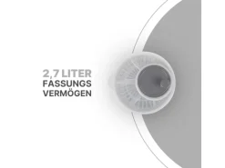 ProHome Salatschleuder 2,7 Liter Ø20 cm Grau