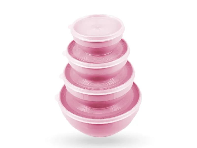 ProHome Vorratsdosen 4er Set Rund Rosa< Vorratsbehälter|Vorratsdosen