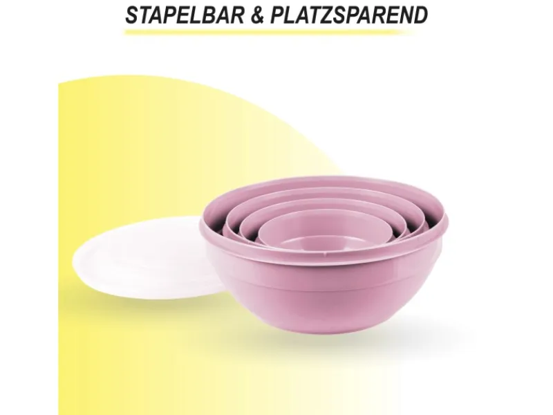 ProHome Vorratsdosen 4er Set Rund Rosa< Vorratsbehälter|Vorratsdosen