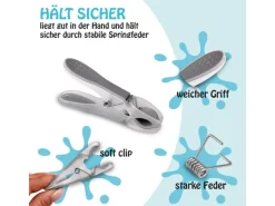 Best ProHome Wäscheklammern Anthrazit Grün 100er Pack