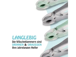 ProHome Wäscheklammern Anthrazit Grün 40er Pack< Wäschetrockner