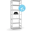 PROREGAL Antibakterielles Fachbodenregal Stecksystem T-Profil HxBxT 300 x 100 x 50 cm 7 Ebenen Traglast 140 kg Antibakterielle Beschichtung Weiß< Küchenregale