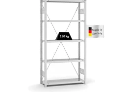 Best PROREGAL Antibakterielles Fachbodenregal Stecksystem T-Profil HxBxT 200 x 100 x 30 cm 5 Ebenen Traglast 150 kg Antibakterielle Beschichtung Weiß