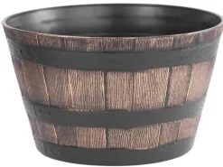 PROREGAL Töpfe<Blumentopf Holz-effekt, 39x28cm, Gold