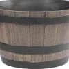 PROREGAL Töpfe<Blumentopf 52x30cm Holz-effekt, Fass