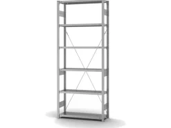 Sale PROREGAL Edelstahlregal Stecksystem T-Profil HxBxT 250 x 100 x 80 cm 6 Ebenen Fachlast 200 kg Edelstahl Fachbodenregal