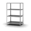 PROREGAL Edelstahlregal Schraubsystem HxBxT 150 x 100 x 60 cm 4 Ebenen Fachlast 200 kg Edelstahl Fachbodenregal< Küchenregale