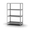 PROREGAL Edelstahlregal Schraubsystem HxBxT 150 x 100 x 50 cm 4 Ebenen Fachlast 200 kg Edelstahl Fachbodenregal< Küchenregale