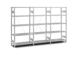 PROREGAL Küchenregale|Kühlschränke<Edelstahlregal Stecksystem T-Profil HxBxT 175 x 100 x 50 cm 5 Ebenen Fachlast 200 kg Edelstahl Fachbodenregal