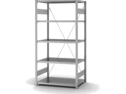 PROREGAL Edelstahlregal Stecksystem T-Profil HxBxT 200 x 100 x 60 cm 5 Ebenen Fachlast 200 kg Edelstahl Fachbodenregal< Küchenregale