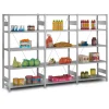 Sale PROREGAL Edelstahlregal Stecksystem T-Profil HxBxT 175 x 100 x 50 cm 4 Ebenen Geschlitzter Fachboden Fachlast 150 kg Edelstahl Fachbodenregal