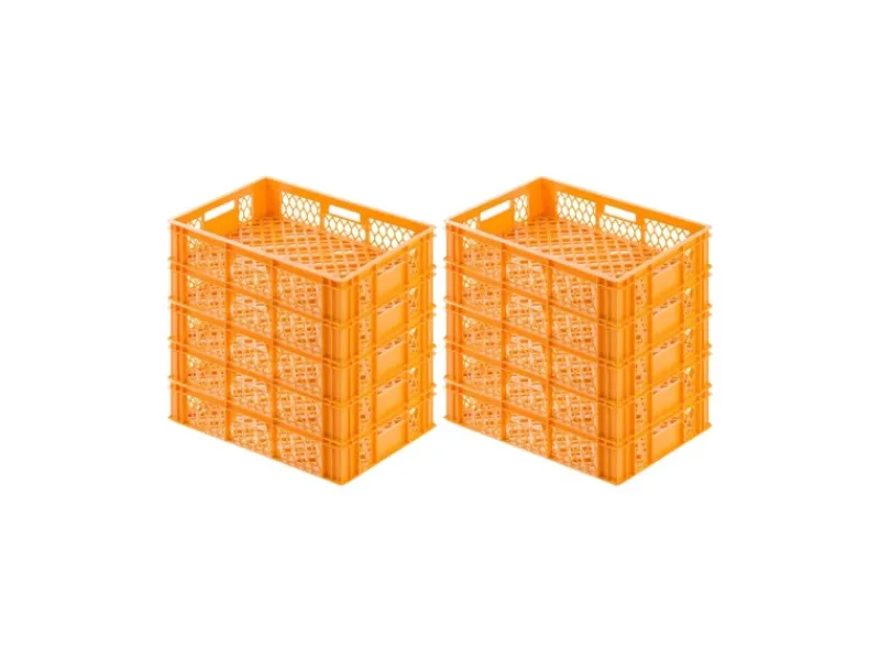 Discount PROREGAL Eurobehälter Bäcker- und Konditorenkasten HxBxT 13 x 40 x 60 24 Liter Gelb-Orange Brötchenkiste Stapelbare Bäckerkiste
