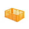 Best PROREGAL Eurobehälter Bäcker- und Konditorenkasten HxBxT 25 x 40 x 60 49 Liter Gelb-Orange Brötchenkiste Stapelbare Bäckerkiste