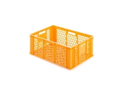 Best PROREGAL Eurobehälter Bäcker- und Konditorenkasten HxBxT 25 x 40 x 60 49 Liter Gelb-Orange Brötchenkiste Stapelbare Bäckerkiste