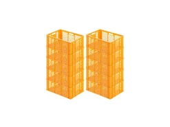 Best PROREGAL Eurobehälter Bäcker- und Konditorenkasten HxBxT 25 x 40 x 60 49 Liter Gelb-Orange Brötchenkiste Stapelbare Bäckerkiste