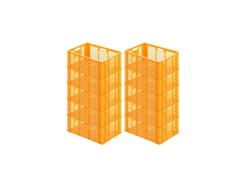 Best PROREGAL Eurobehälter Bäcker- und Konditorenkasten HxBxT 25 x 40 x 60 49 Liter Gelb-Orange Brötchenkiste Stapelbare Bäckerkiste