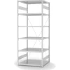 PROREGAL Küchenregale<Lebensmittel Fachbodenregal Stecksystem T-Profil Grundregal HxBxT 250 x 100 x 80 cm 6 Ebenen Fachlast 130 kg Hygienische Beschichtung Weiß