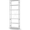 New PROREGAL Lebensmittel Fachbodenregal Stecksystem T-Profil Grundregal HxBxT 300 x 100 x 50 cm 7 Ebenen Fachlast 140 kg Hygienische Beschichtung Weiß