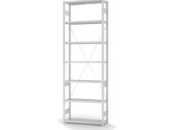 New PROREGAL Lebensmittel Fachbodenregal Stecksystem T-Profil Grundregal HxBxT 300 x 100 x 50 cm 7 Ebenen Fachlast 140 kg Hygienische Beschichtung Weiß
