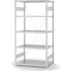 PROREGAL Lebensmittel Fachbodenregal Stecksystem T-Profil Grundregal HxBxT 200 x 100 x 60 cm 5 Ebenen Fachlast 140 kg Hygienische Beschichtung Weiß< Küchenregale
