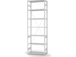 PROREGAL Lebensmittel Fachbodenregal Stecksystem T-Profil Grundregal HxBxT 300 x 100 x 40 cm 7 Ebenen Fachlast 145 kg Hygienische Beschichtung Weiß< Küchenregale
