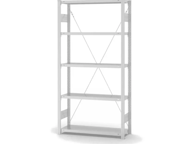 Hot PROREGAL Lebensmittel Fachbodenregal Stecksystem T-Profil Grundregal HxBxT 200 x 100 x 30 cm 5 Ebenen Fachlast 150 kg Hygienische Beschichtung Weiß