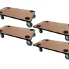 PROREGAL MegaDeal 4x Transportroller 4 Rollen HxBxT 11,5x30x60 cm Traglast 200kg Sperrholzplatte< Kühlschränke