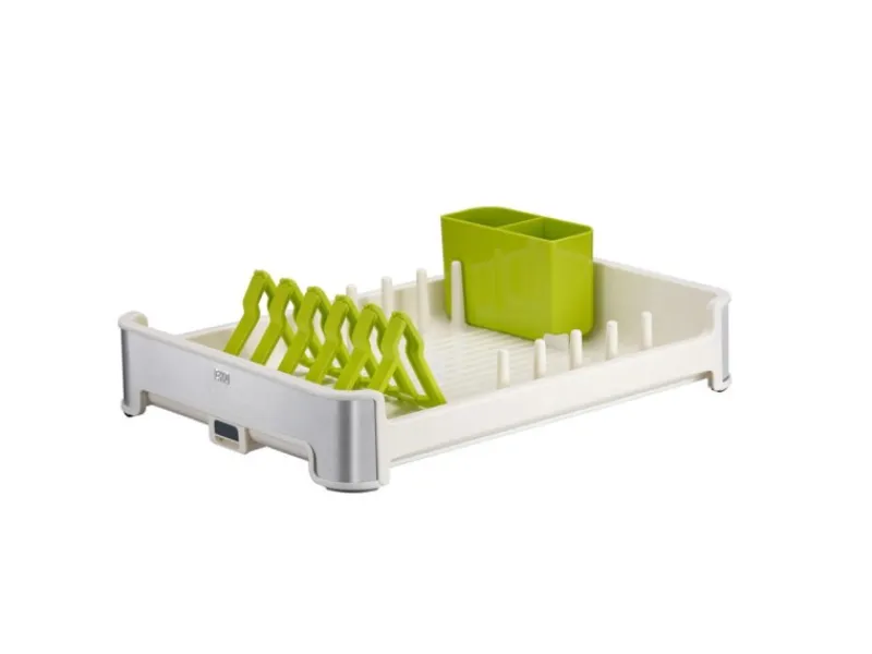 PROREGAL Praktischer Geschirrtrockner Aus Mattem Edelstahl & Kunststoff HxBxT 13 x 31 x 44,7cm< Abtropfgestelle|Besteckkästen