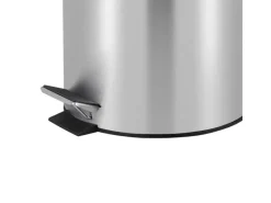 PROREGAL Runder Tretabfallsammler Mit Herausnehmbaren Kunststoff Inneneimer 12 Liter HxBxT 40 x 29,5 x 25,5 cm Matt Silber< Kühlschränke