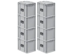 PROREGAL Gefrierschränke<Spar Set 8x Eurobox Nextgen Portable HxBxT 335 x 30 x 40 cm 30 Liter Eurobehälter Transportbox Transportbehälter Stapelbehälter