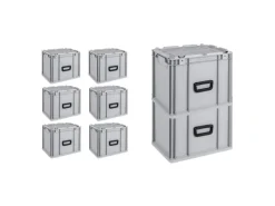 PROREGAL Gefrierschränke<Spar Set 8x Eurobox Nextgen Portable HxBxT 335 x 30 x 40 cm 30 Liter Eurobehälter Transportbox Transportbehälter Stapelbehälter