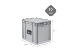 PROREGAL Gefrierschränke<Spar Set 8x Eurobox Nextgen Portable HxBxT 335 x 30 x 40 cm 30 Liter Eurobehälter Transportbox Transportbehälter Stapelbehälter