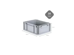 PROREGAL Gefrierschränke<Spar Set 5x Eurobox Nextgen Economy Mit Auflagedeckel & 4x Schiebeschnappverschlüsse Griffe Geschlossen HxBxT 17 x 30 x 40 cm
