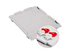 Hot PROREGAL Spar Set 10x Eurobox Nextgen Color Mit Scharnierdeckel & Schiebeschnappverschlüssen HxBxT 22 x 30 x 40 cm  Griffe Rot Offen Glatter Boden Grau-Rot
