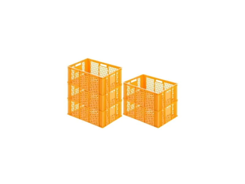 PROREGAL SparSet 5x Eurobehälter Bäcker- und Konditorenkasten HxBxT 25 x 40 x 60 49 Liter -Orange Brötchenkiste Stapelbare Bäckerkiste< Vorratsdosen|Vorratsbehälter