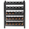 PROREGAL Weinregal Toskana HxBxT 75 x 60 x 30 cm 30 Flaschen Auf 5 Ebenen Schwarz Wein Metallregal Weinständer Flaschenständer< Küchenregale