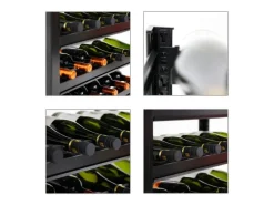 PROREGAL Weinregal Toskana HxBxT 75 x 60 x 30 cm 30 Flaschen Auf 5 Ebenen Schwarz Wein Metallregal Weinständer Flaschenständer< Küchenregale