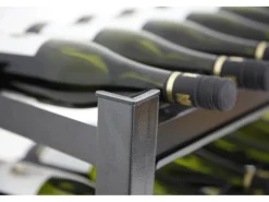 PROREGAL Weinregal Toskana HxBxT 75 x 60 x 30 cm 30 Flaschen Auf 5 Ebenen Schwarz Wein Metallregal Weinständer Flaschenständer< Küchenregale